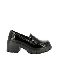 Mocasin Mujer Negro Charol Murcia