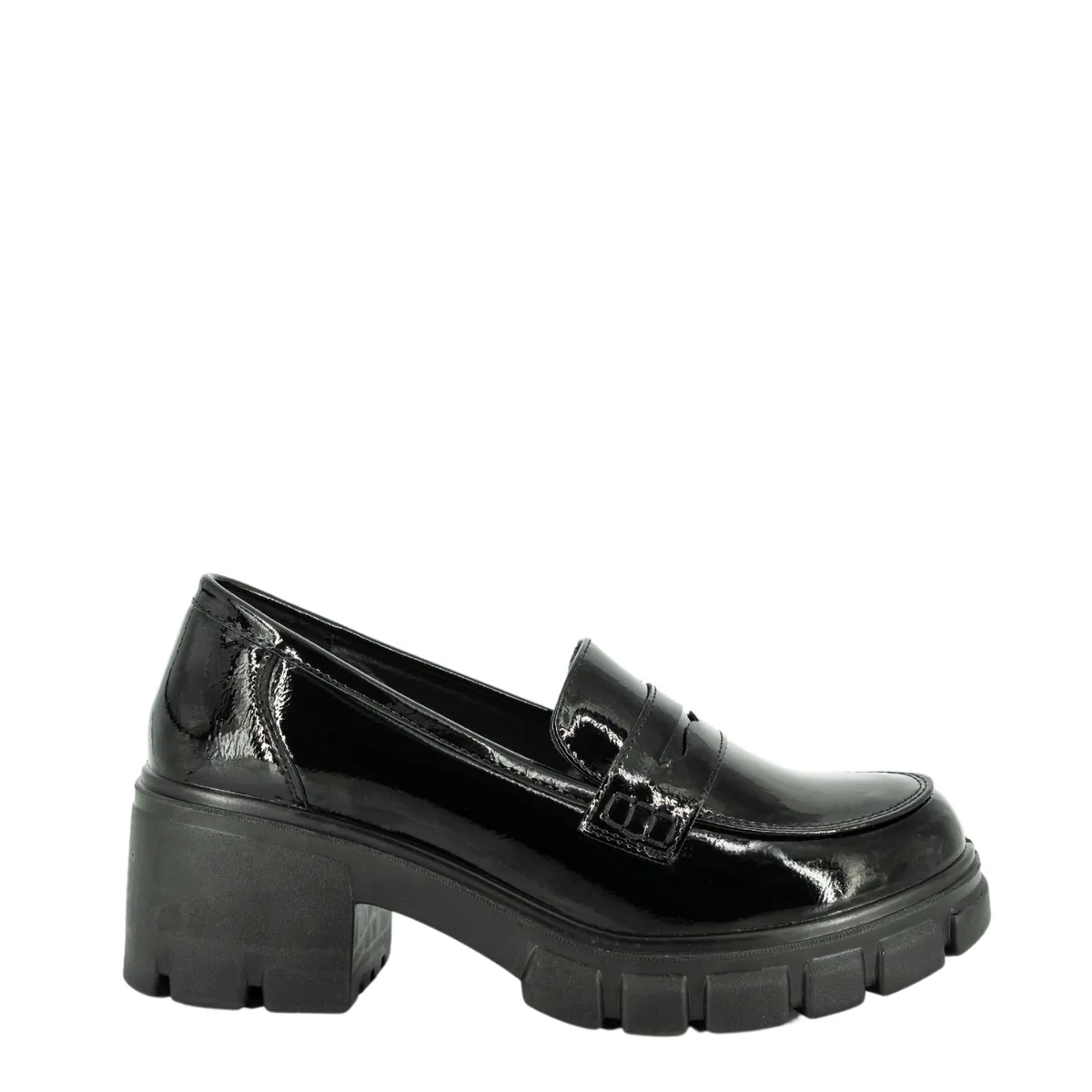 ALQUIMIA - Mocasin Mujer Negro Charol Murcia Alquimia