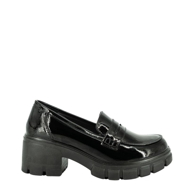 ALQUIMIA - Mocasin Mujer Negro Charol Murcia Alquimia