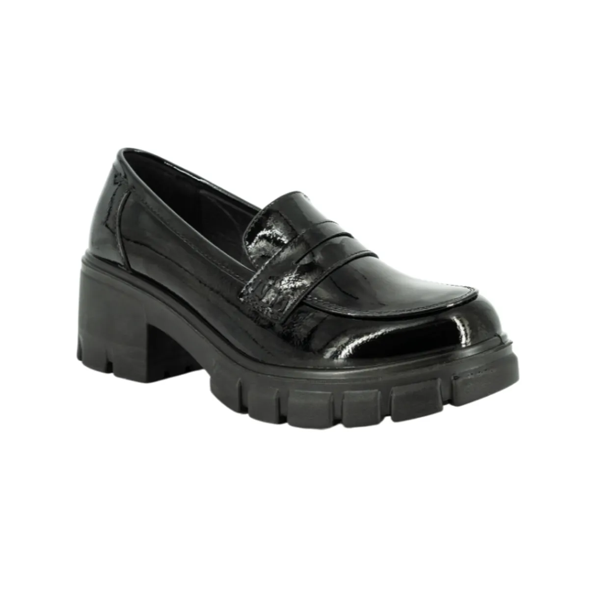 ALQUIMIA - Mocasin Mujer Negro Charol Murcia Alquimia