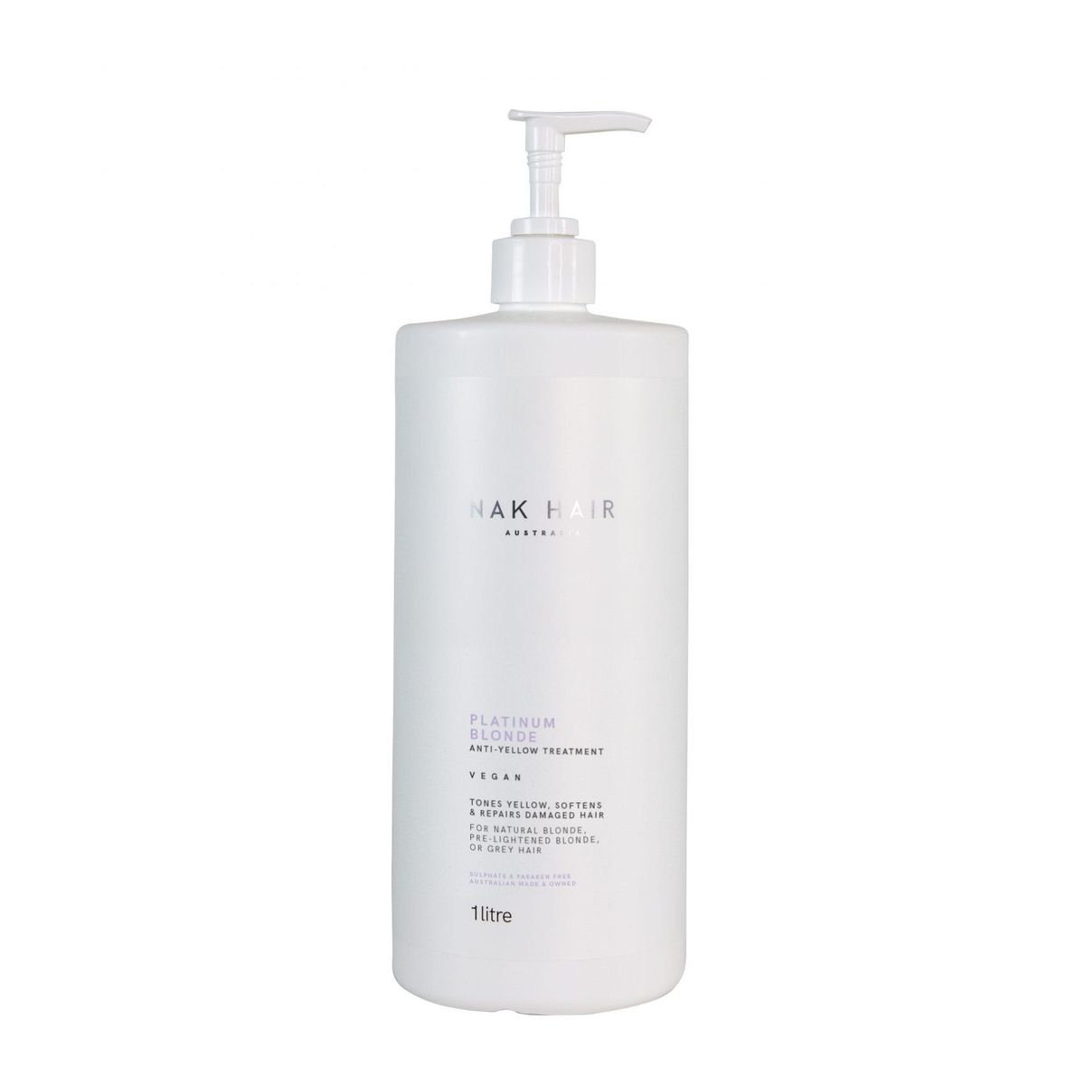 NAK HAIR AUSTRALIA - Tratamiento platinium blonde 1Lt Nak Hair Australia.-