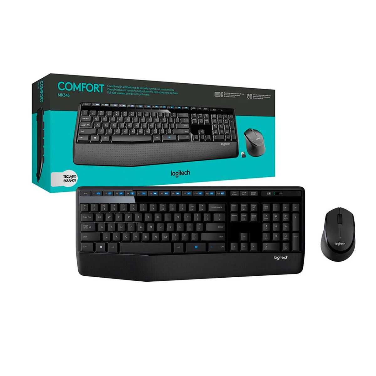 LOGITECH - Kit Teclado y Mouse Logitech Comfort MK345 Negro
