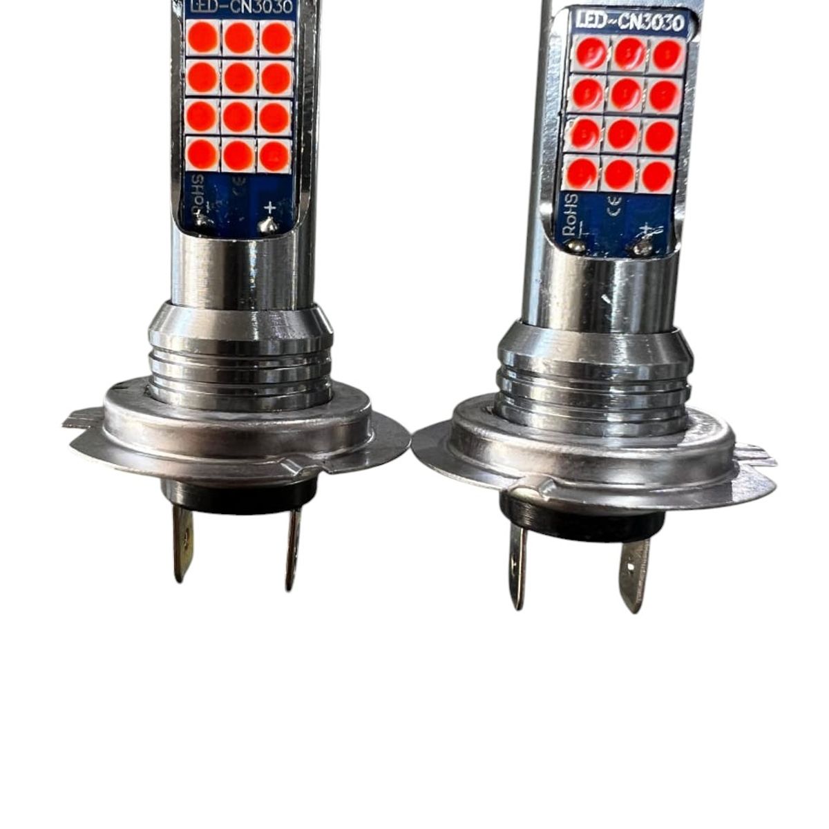 GENERICO - Par de ampolletas Led  Modelo h7 roja 12voltios