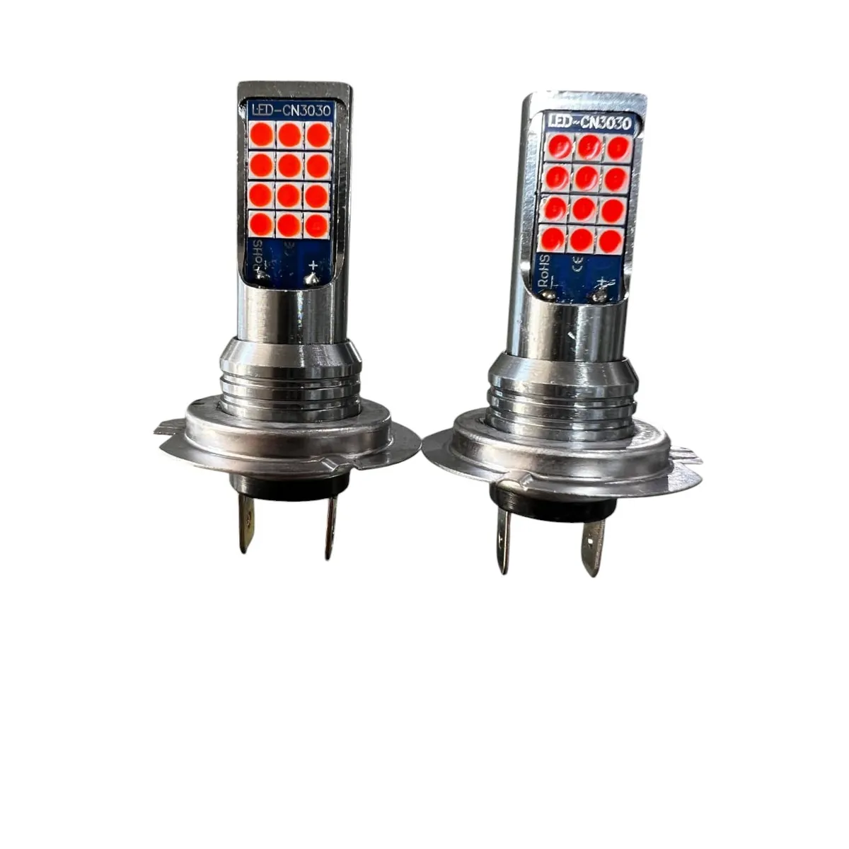 GENERICO - Par de ampolletas Led  Modelo h7 roja 12voltios
