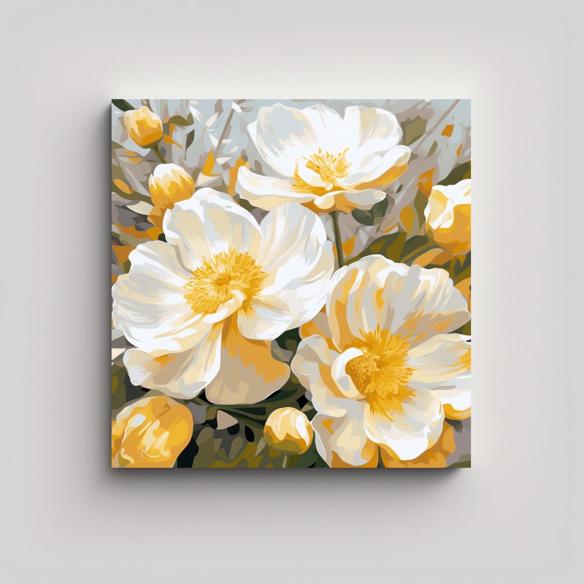 GENERICO - Pintura Decorativa Moderna En Lienzo Con Textura 70x70 Cm