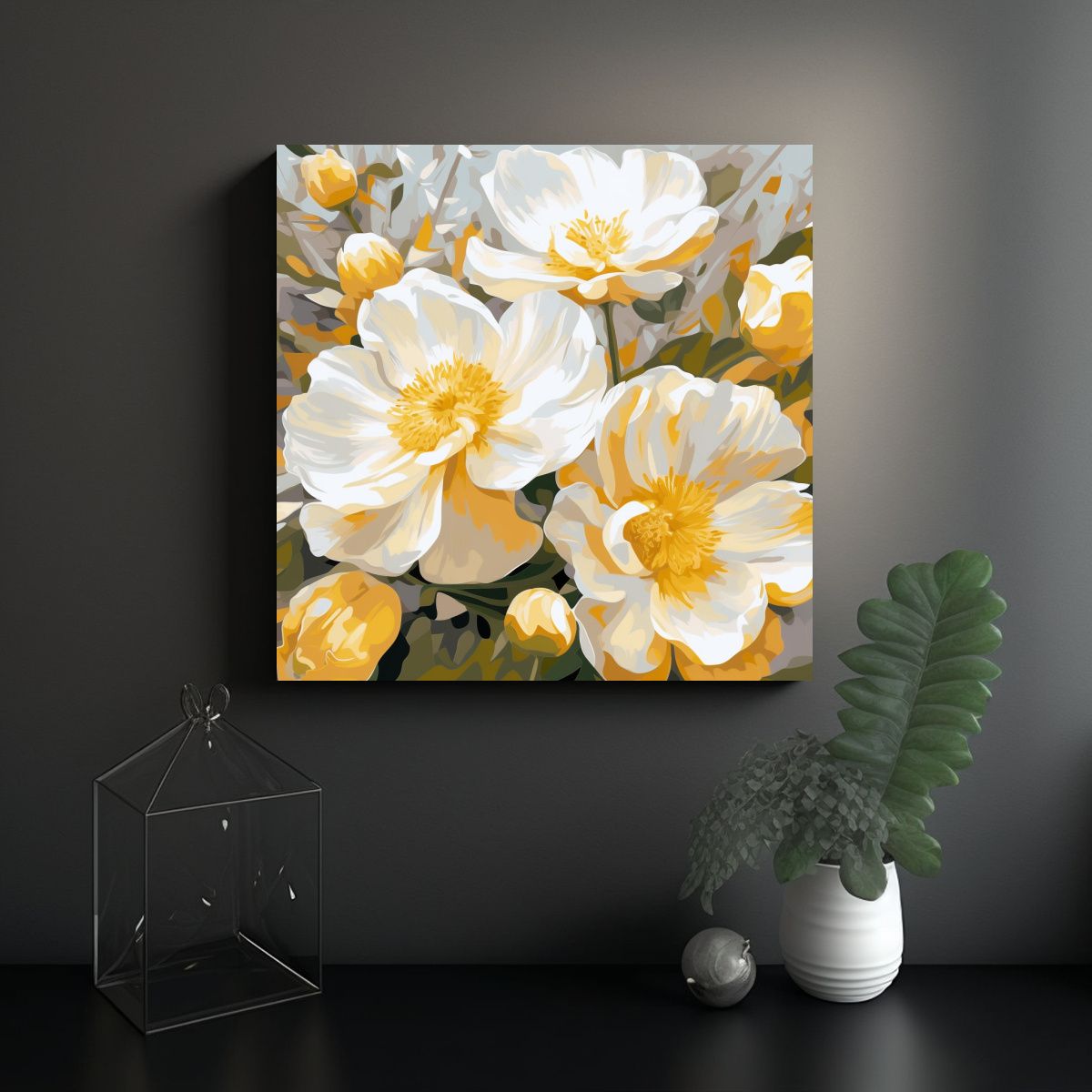 GENERICO - Pintura Decorativa Moderna En Lienzo Con Textura 70x70 Cm