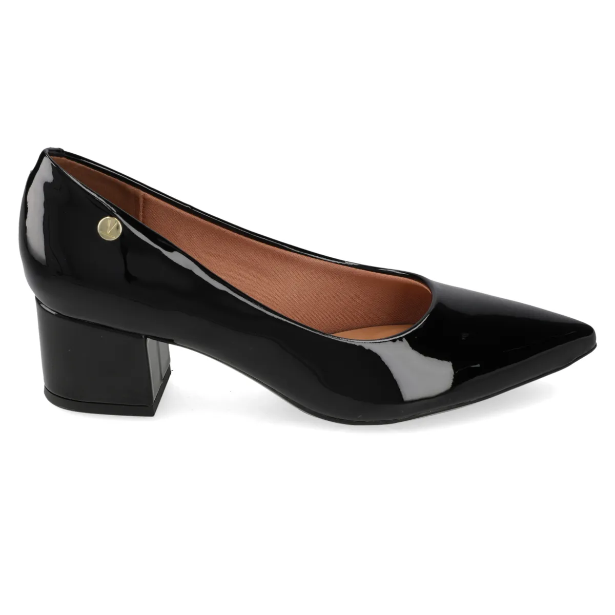 VIZZANO - Zapato Mujer Taco Ancho Negro Efecto Charol