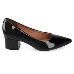 VIZZANO - Zapato Mujer Taco Ancho Negro Efecto Charol