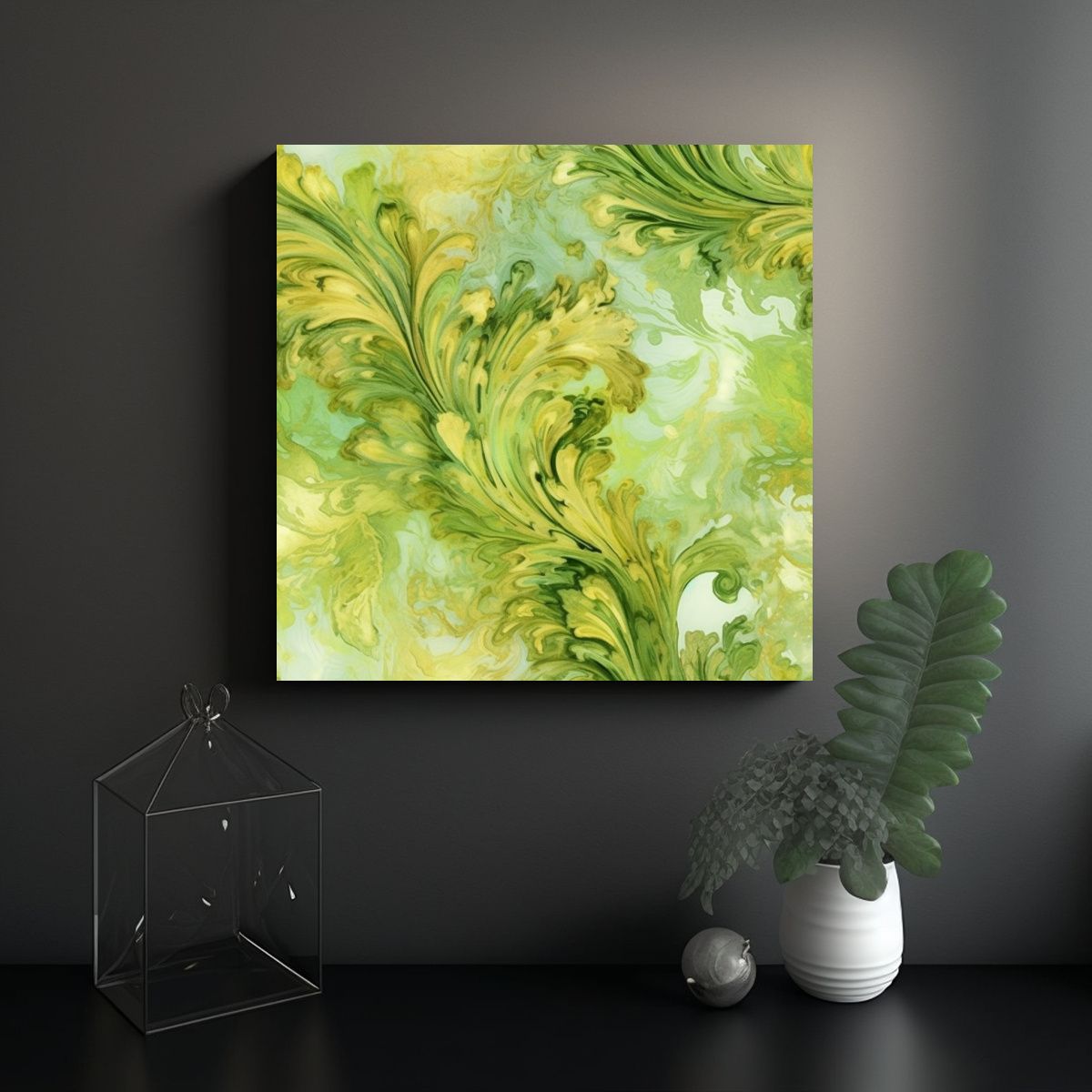 GENERICO - Pintura Grande En Azulejo Estilo Decorativo Lima 50x50 Cm