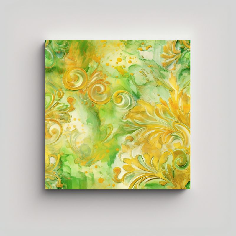 GENERICO - Pintura En Azulejo Estilo Decorativo Verde Lima Y 60x60 Cm