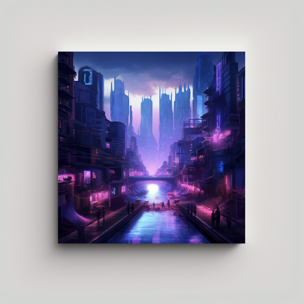 GENERICO - Pinturas Decorativas Violeta Ciberpunk2077 Para 90x90 Cm