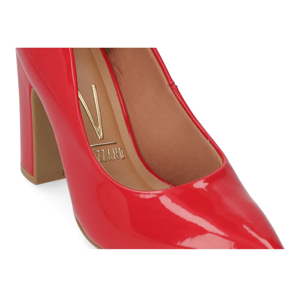 VIZZANO - Zapato Mujer Taco Ancho Rojo Efecto Charol Vizzano