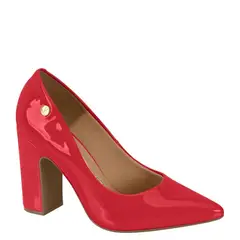 VIZZANO - Zapato Mujer Taco Ancho Rojo Efecto Charol