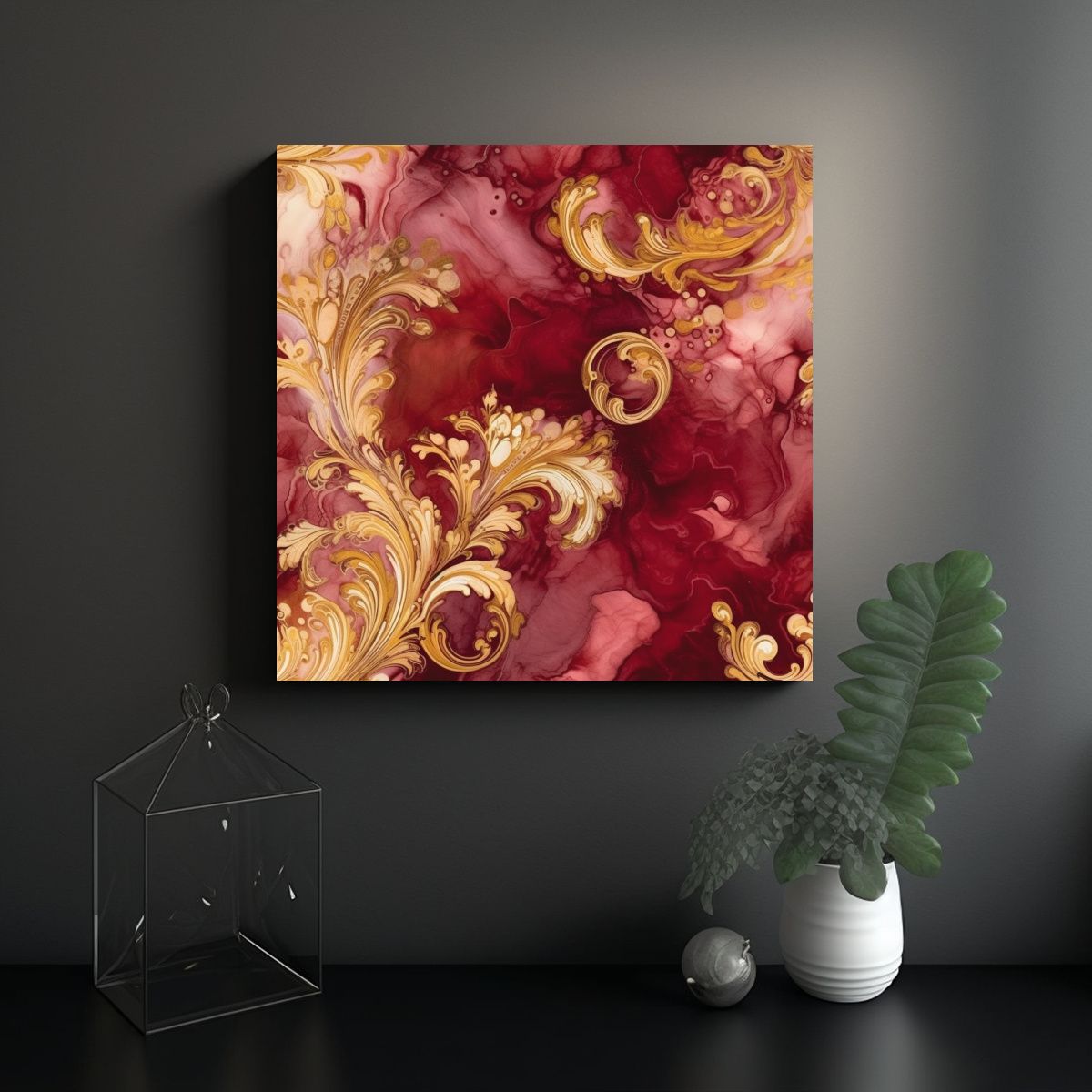 GENERICO - Pintura En Azulejo Estilo Decorativo Moderno En 70x70 Cm