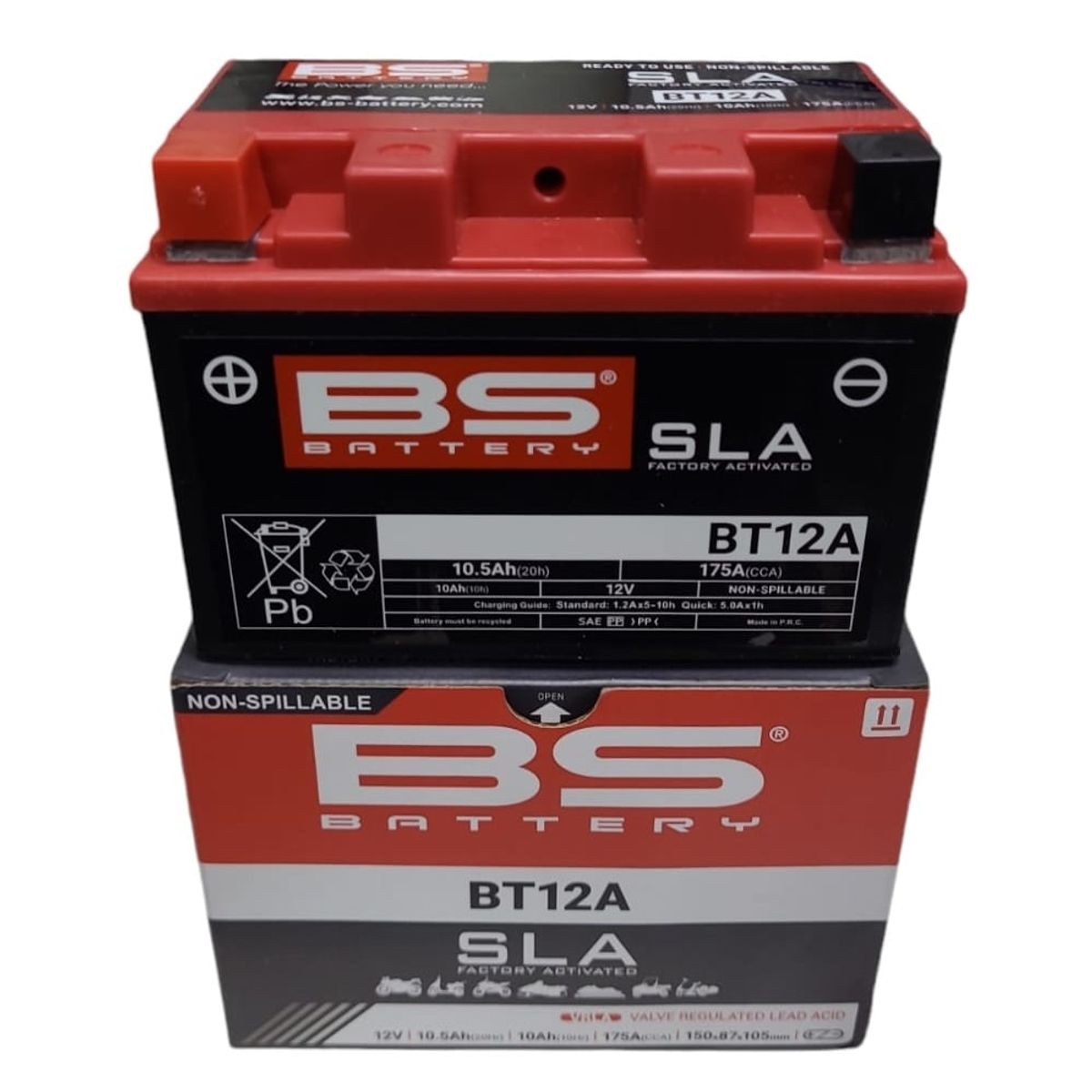 GENERICO - Batería Moto BT12A SLA BS BATTERY