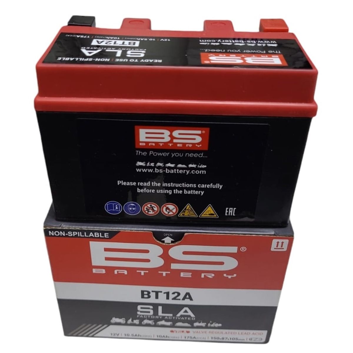 GENERICO - Batería Moto BT12A SLA BS BATTERY