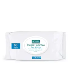 BIOCURE - Toallas Humedas Para Adulto 60 Unidades