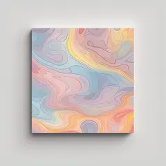 GENERICO - Fondo Creativo Abstracto Con Diferentes Pinturas 80x80 Cm