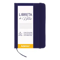 ADETEC - Libreta De Notas A6 Cosida Papel Beige 100 g X 80 Hojas