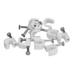 GENERICO - GRAMPA CORDÓN COAXIAL 70MMRG6 BLANCA MEC BOLSA