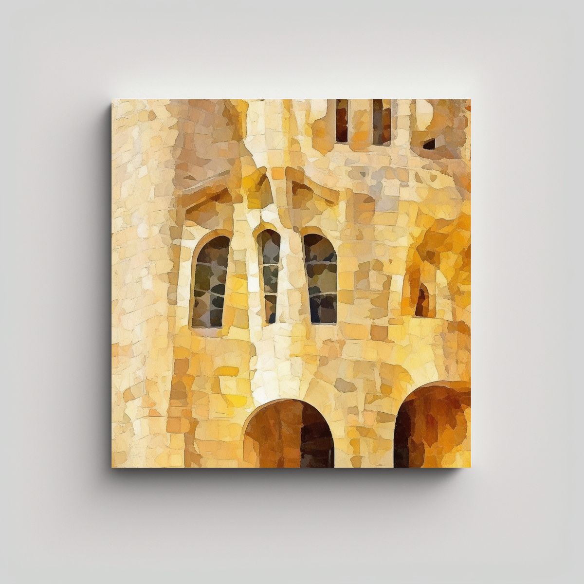GENERICO - Pintura Decorativa Estilo Antonio Gaudí En Mural 60x60 Cm