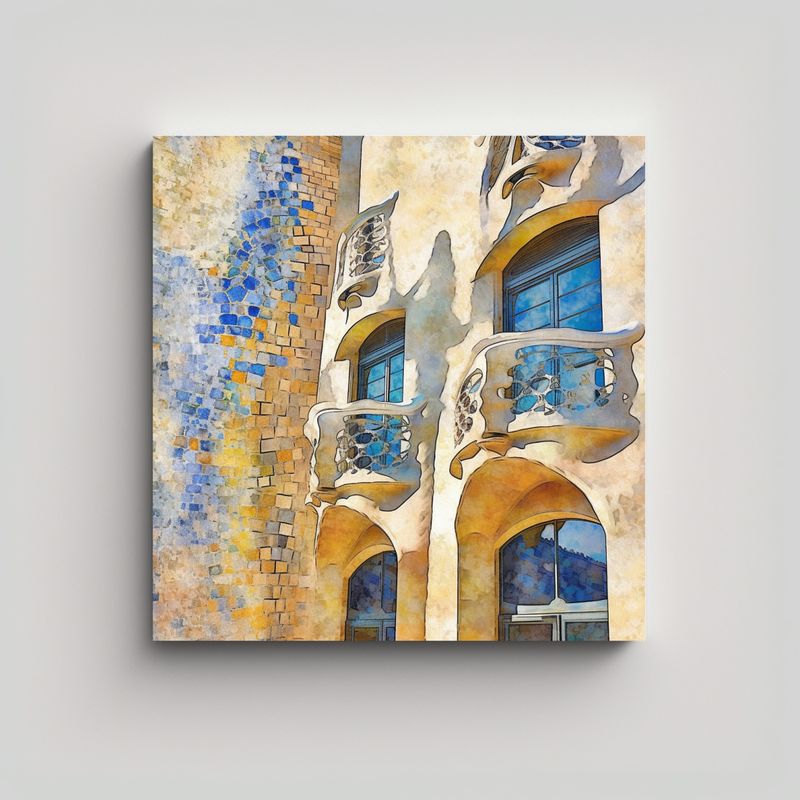 GENERICO - Arte Fino Vintage Estilo Armonia Antonio Gaudi 60x60 Cm