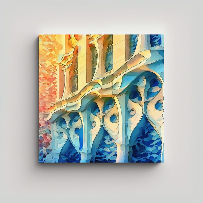 GENERICO - Arte Mural Estilo Antonio Gaudí Para Inspirar 90x90 Cm