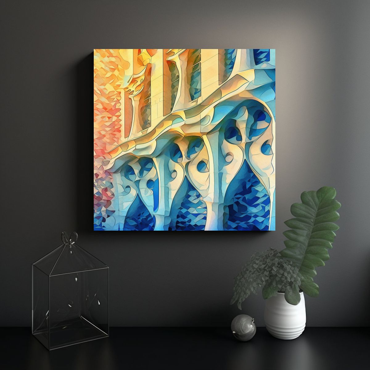 GENERICO - Arte Mural Estilo Antonio Gaudí Para Inspirar 50x50 Cm