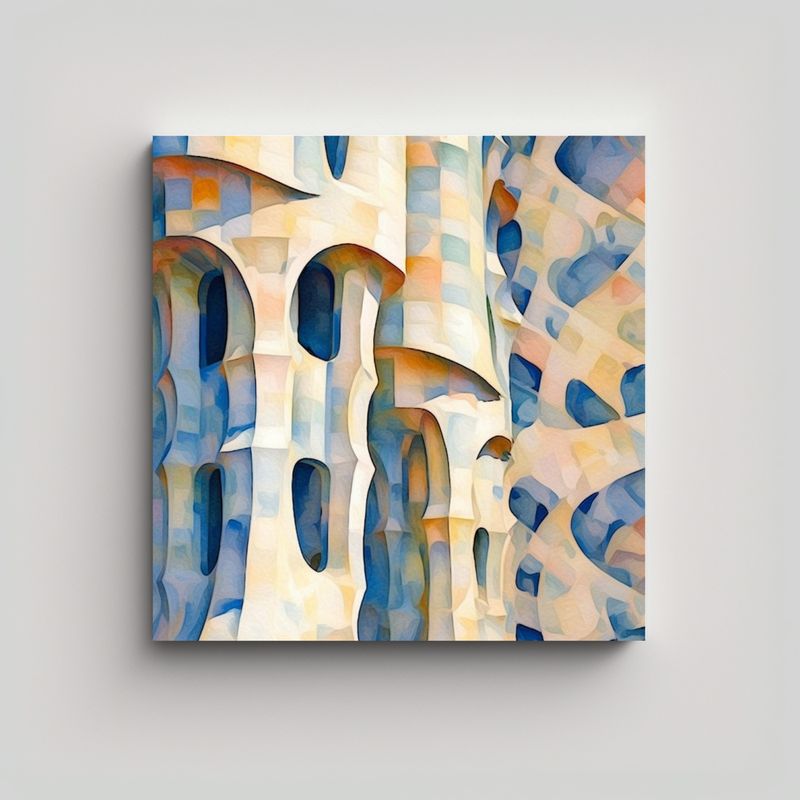 GENERICO - Tela En Bastidor Estilo Antonio Gaudí: Arte De 70x70 Cm