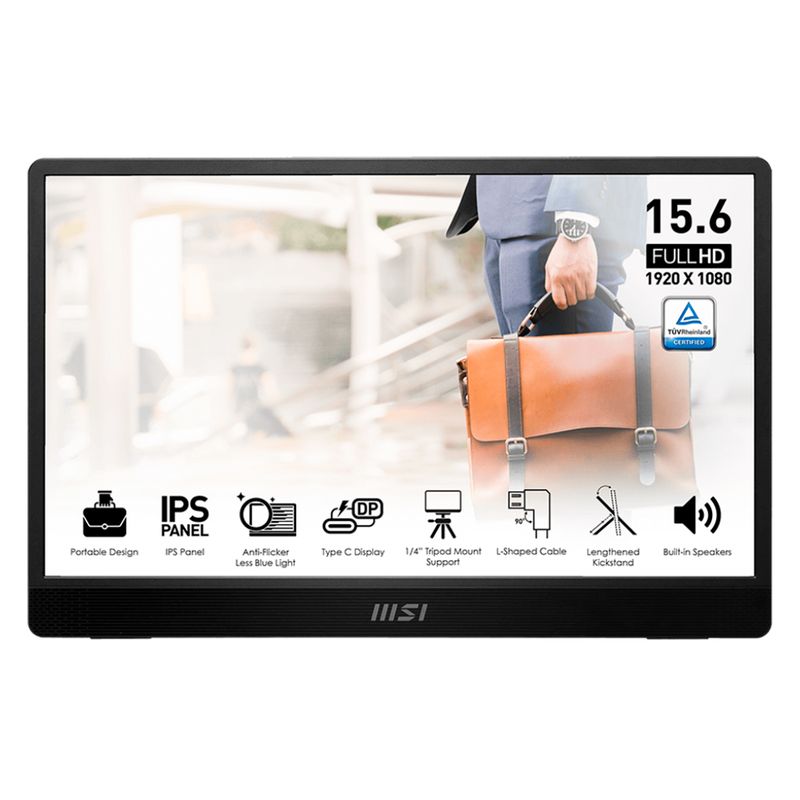 MSI - Monitor MSI Portable 15.6” IPS FHD 60 Hz 4ms PROMP161 E2