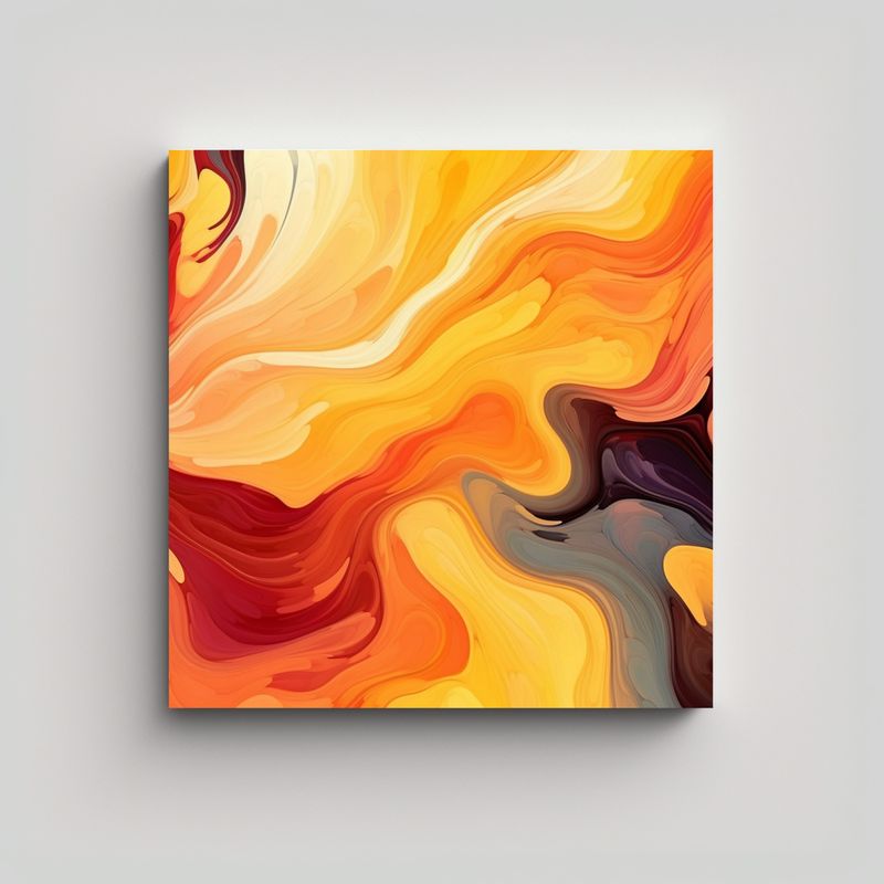 GENERICO - Fondo Abstracto Colorido Con Cálidos Colores 90x90 Cm