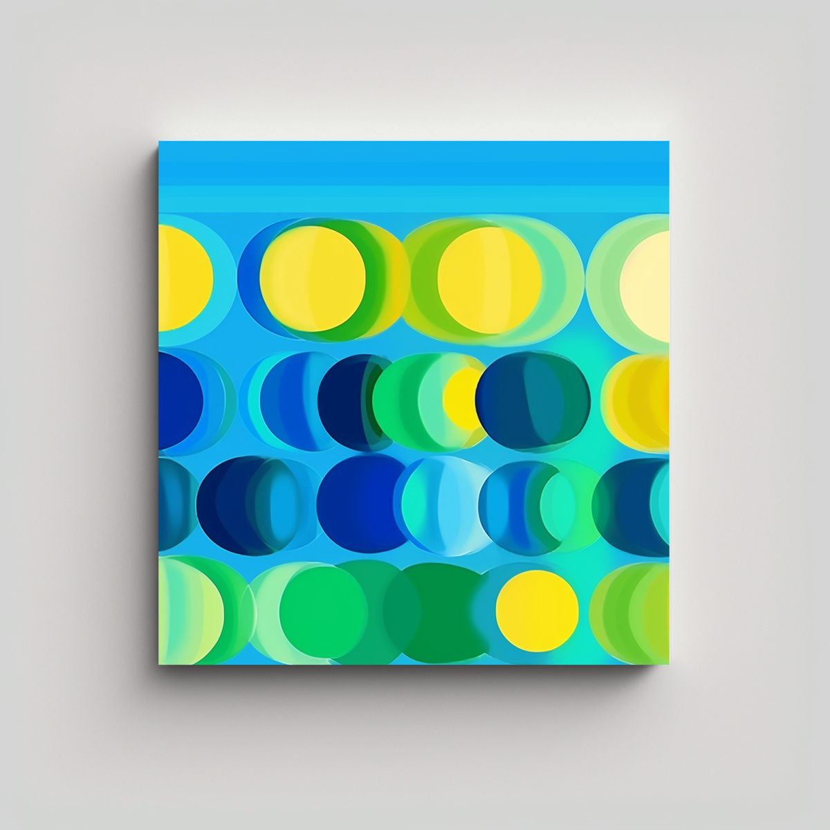 GENERICO - Tela En Bastidor Composición Esquema Fondo 70x70 Cm