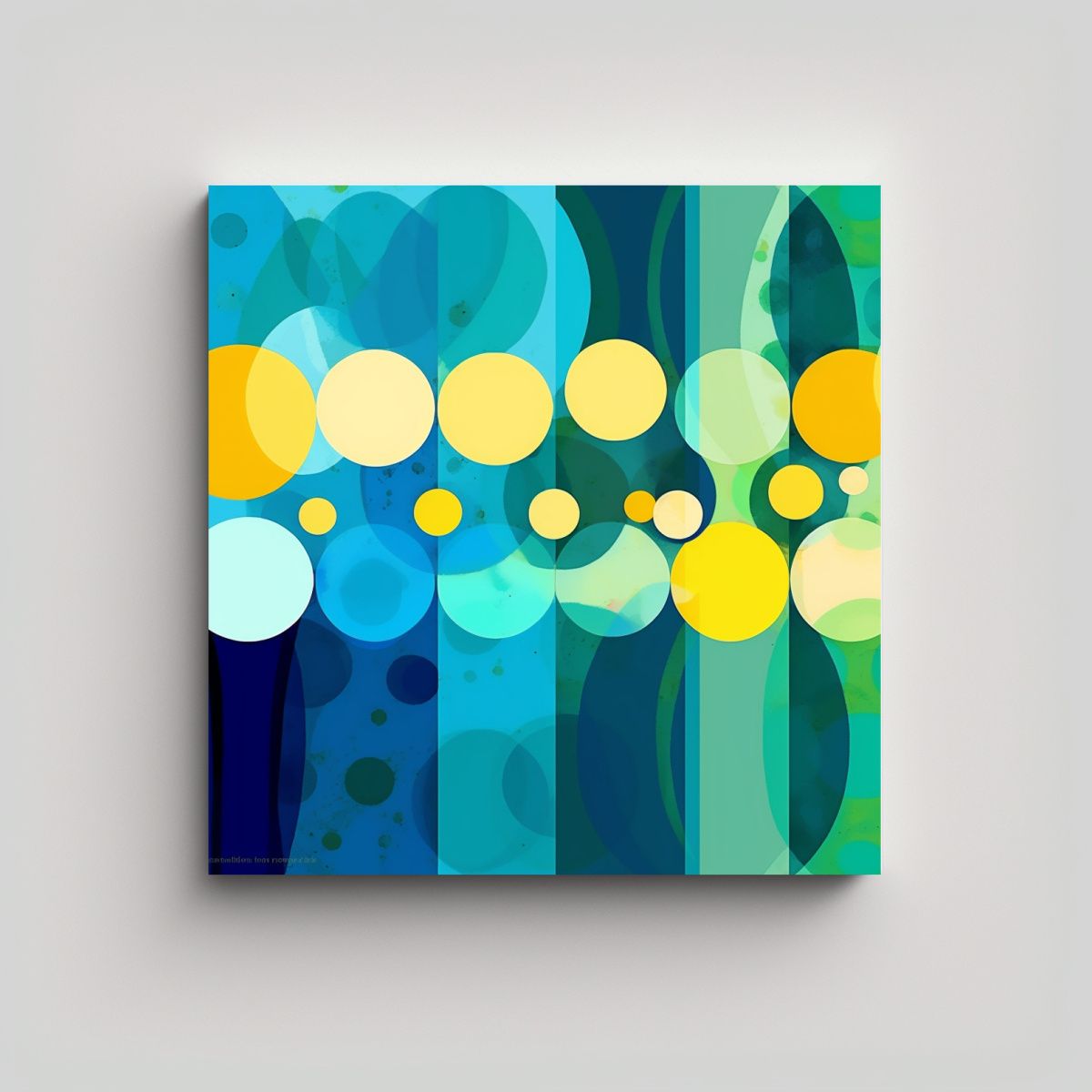 GENERICO - Cuadro Decorativo Surrealista Fondo Amarillo 60x60 Cm