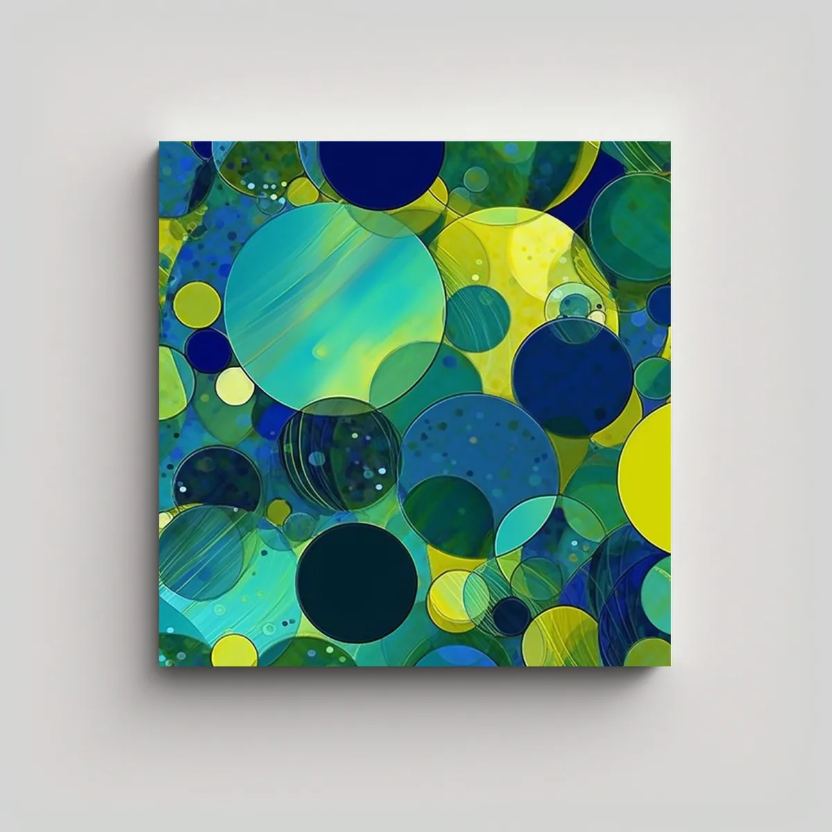 GENERICO - Cuadros Decorativos Con Patrones Suaves En Azul, 60x60 Cm