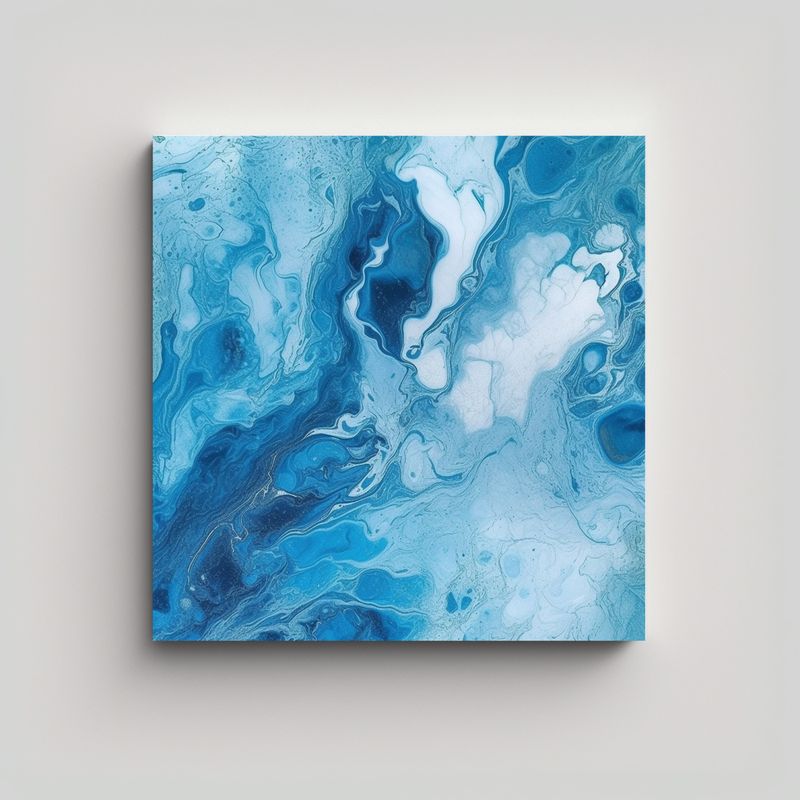GENERICO - Cuadro Decorativo De Lienzo Con Textura Mármol 90x90 Cm