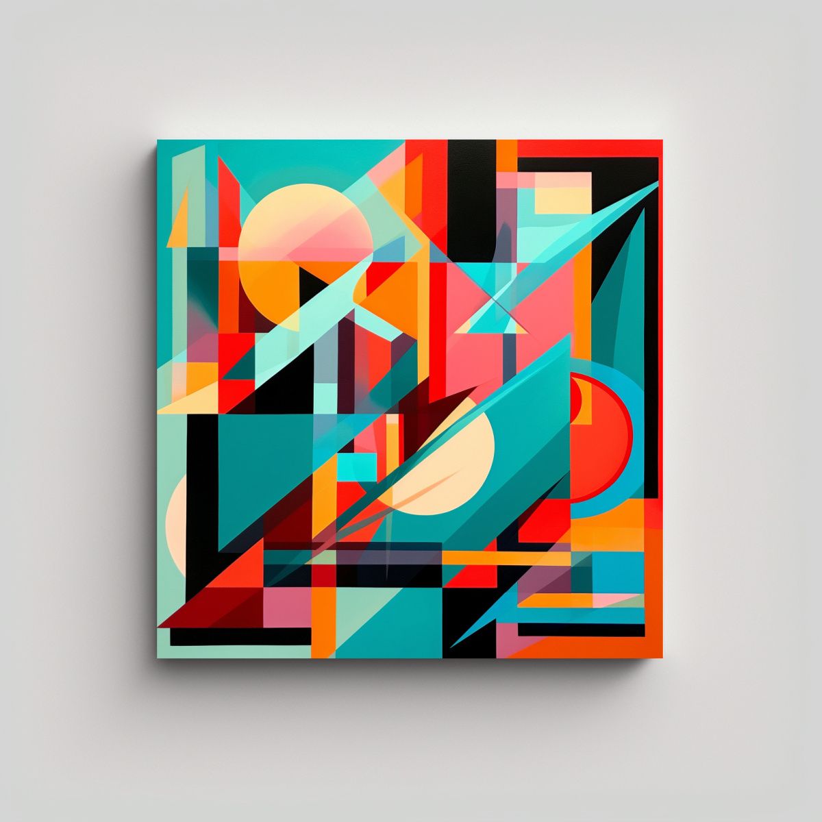 GENERICO - Cuadro Abstracto Fantástico Con Composición 90x90 Cm