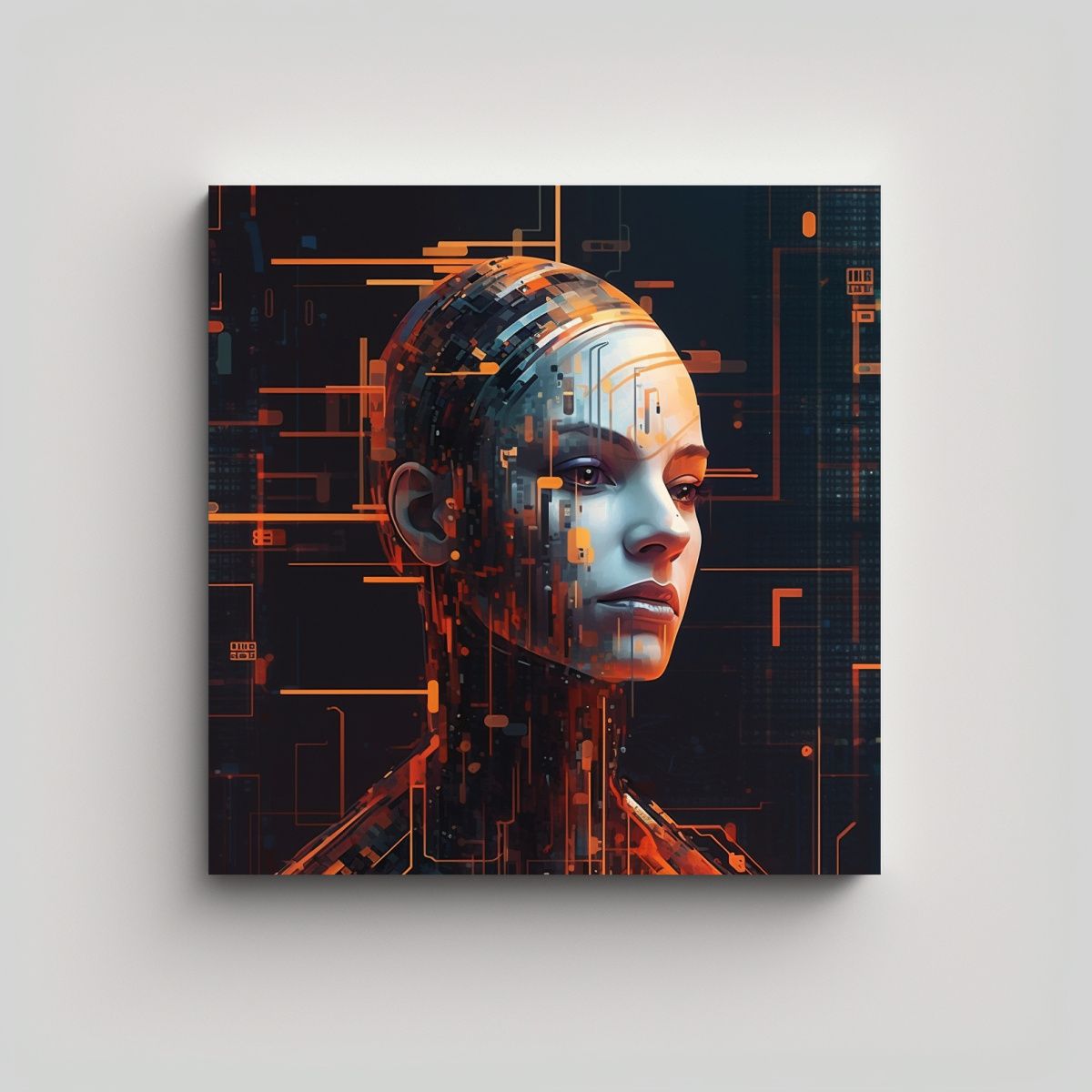 GENERICO - Pinturas Decorativas Con Fuente Audaz Y Futurista 60x60 Cm