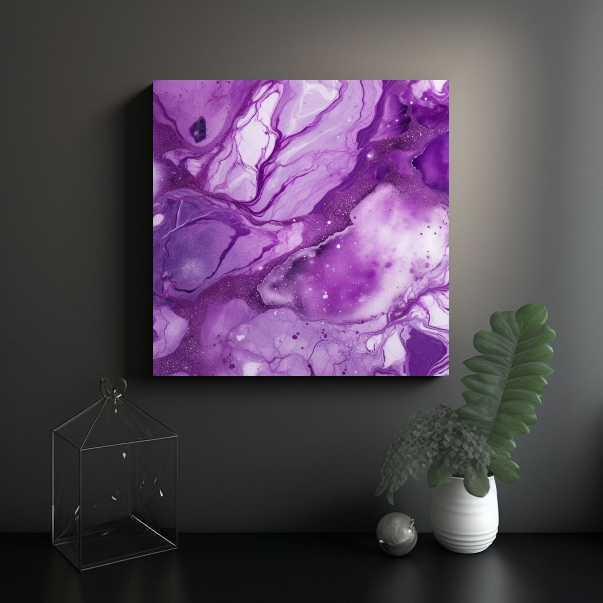 GENERICO - Pintura Decorativa Mármol Violeta Intenso Para 80x80 Cm