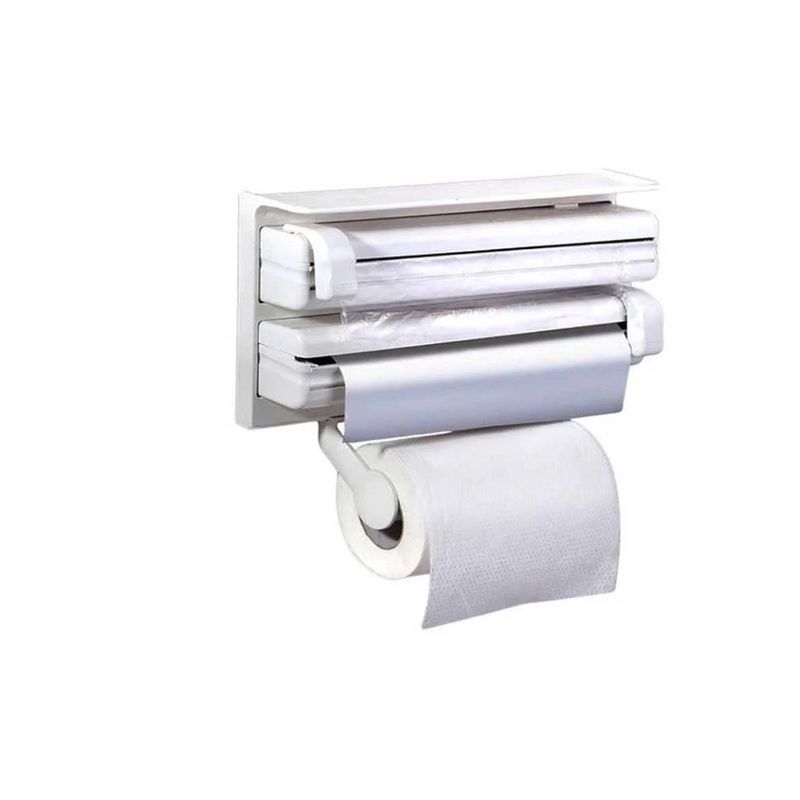 GENERICO - Dispensador Corta Fácil Triple Papel De Cocina Toalla Blanco