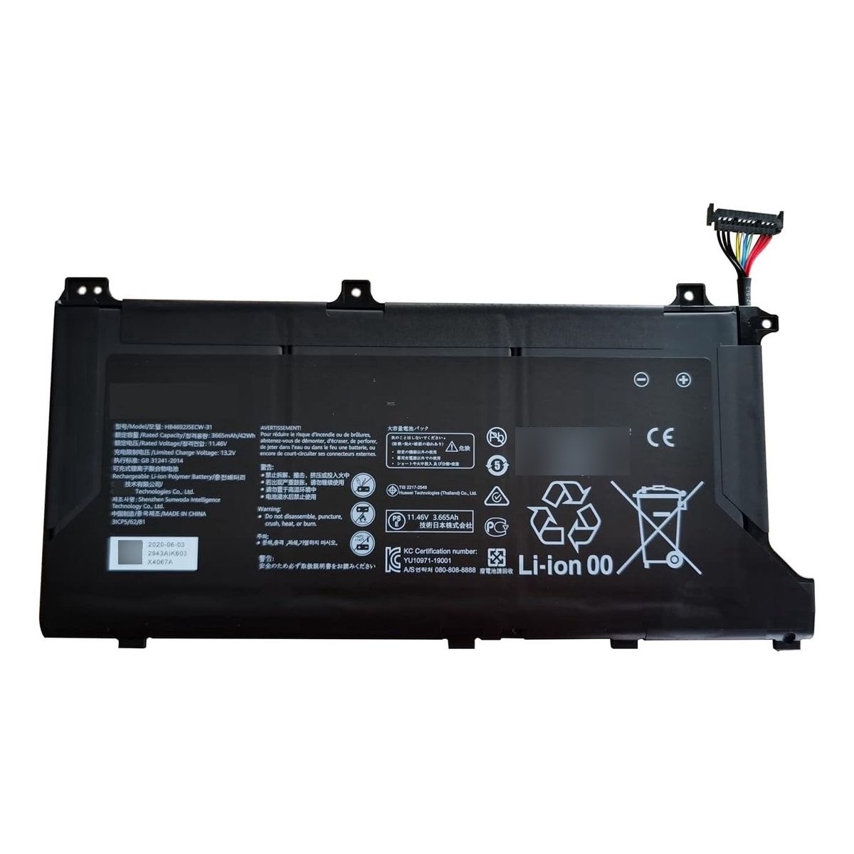 GENERICO - Bateria Para Huawei Matebook D 15 2020 hb4692j5ecw-31