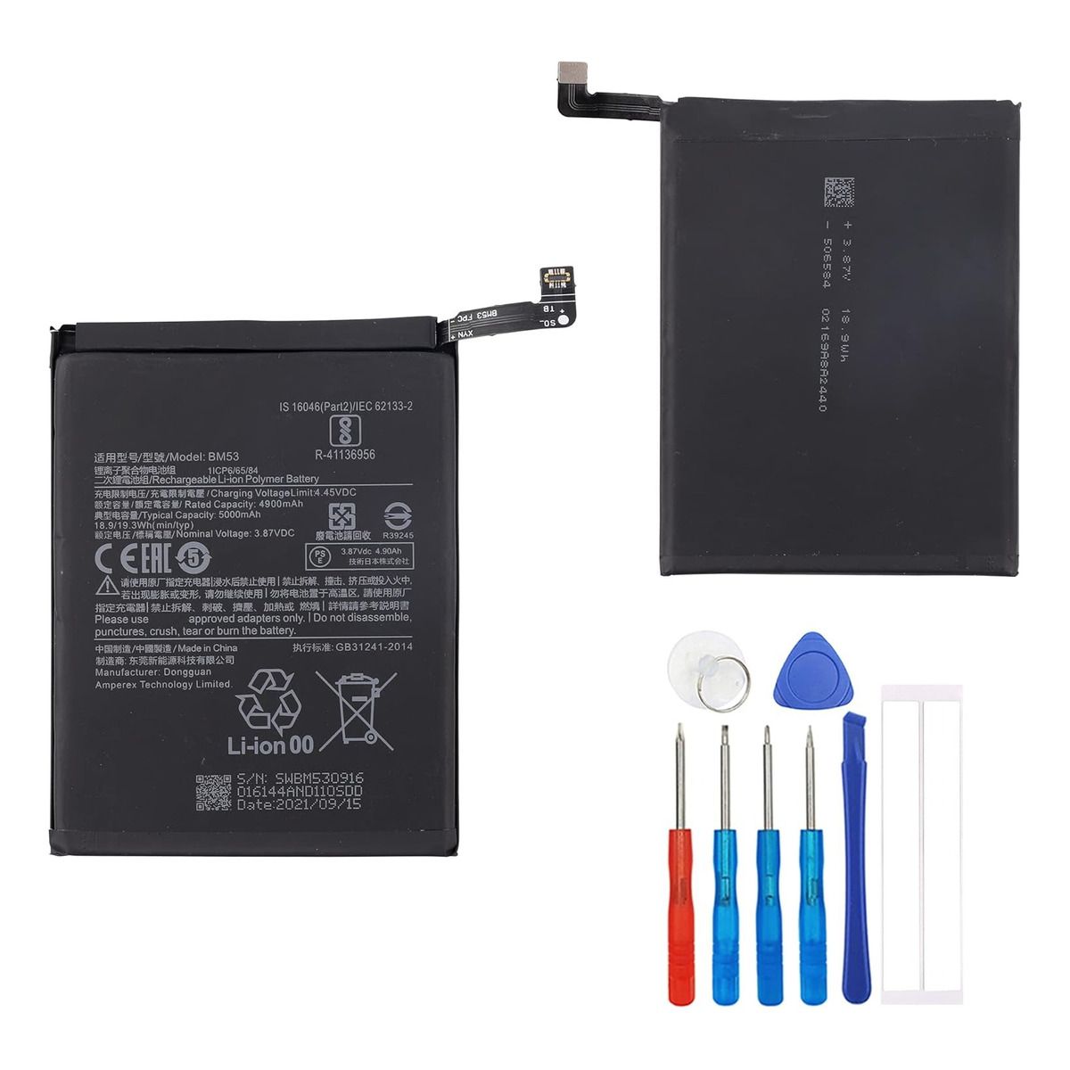 GENERICO - Batería Bm53 Para Xiaomi Mi 10t 5g Mi 10t Pro K30s + Kit Her