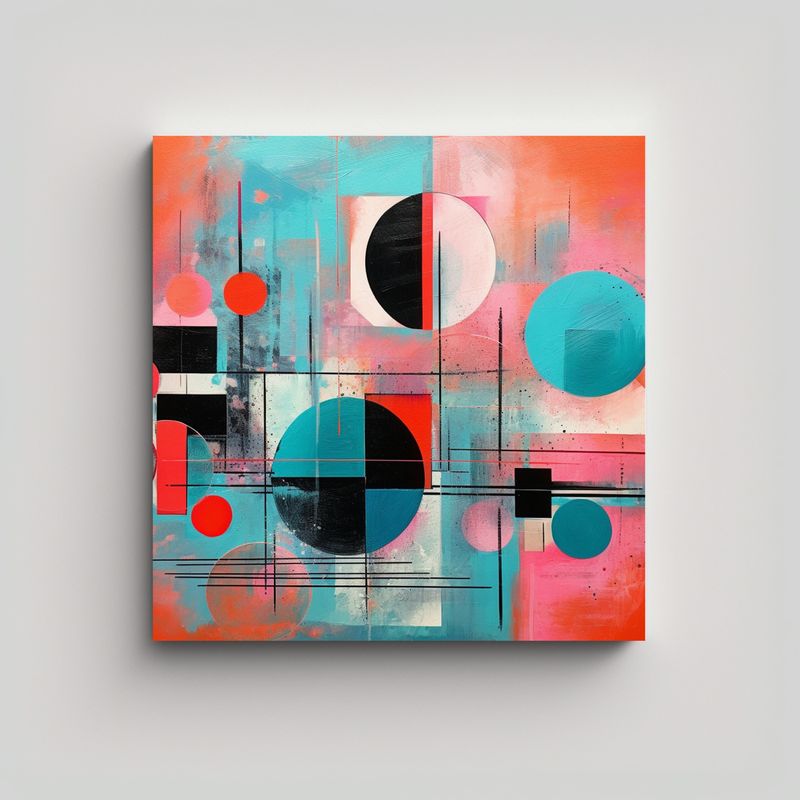 GENERICO - Pinturas Decorativas De Composición De Alta 80x80 Cm