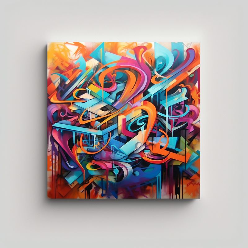 GENERICO - Pinturas Decorativas Abstractas De Graffiti 60x60 Cm