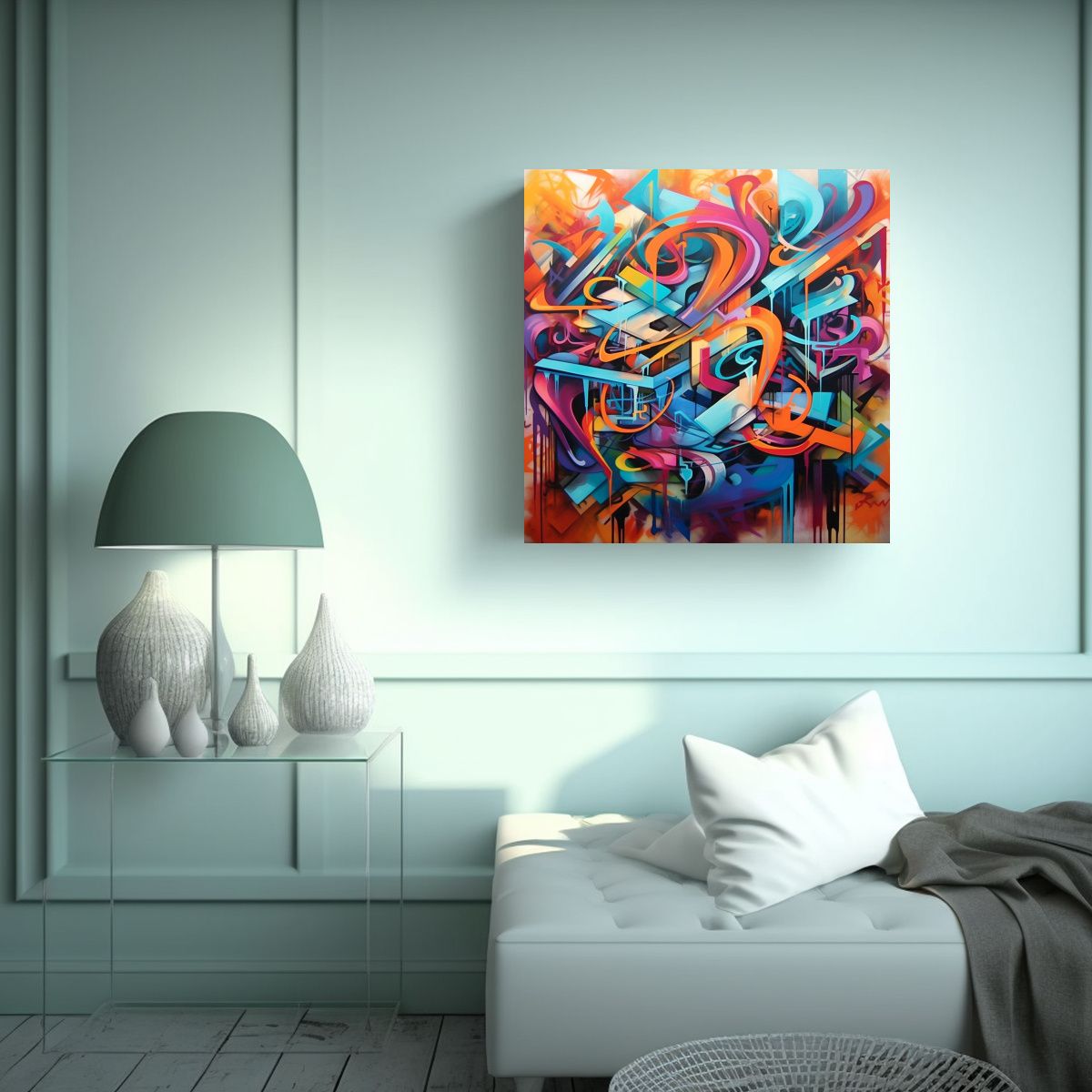 GENERICO - Pinturas Decorativas Abstractas De Graffiti 70x70 Cm