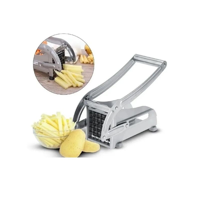 GENERICO - Cortadora De Papas Fritas Picador Verduras Papas Fritas Gris