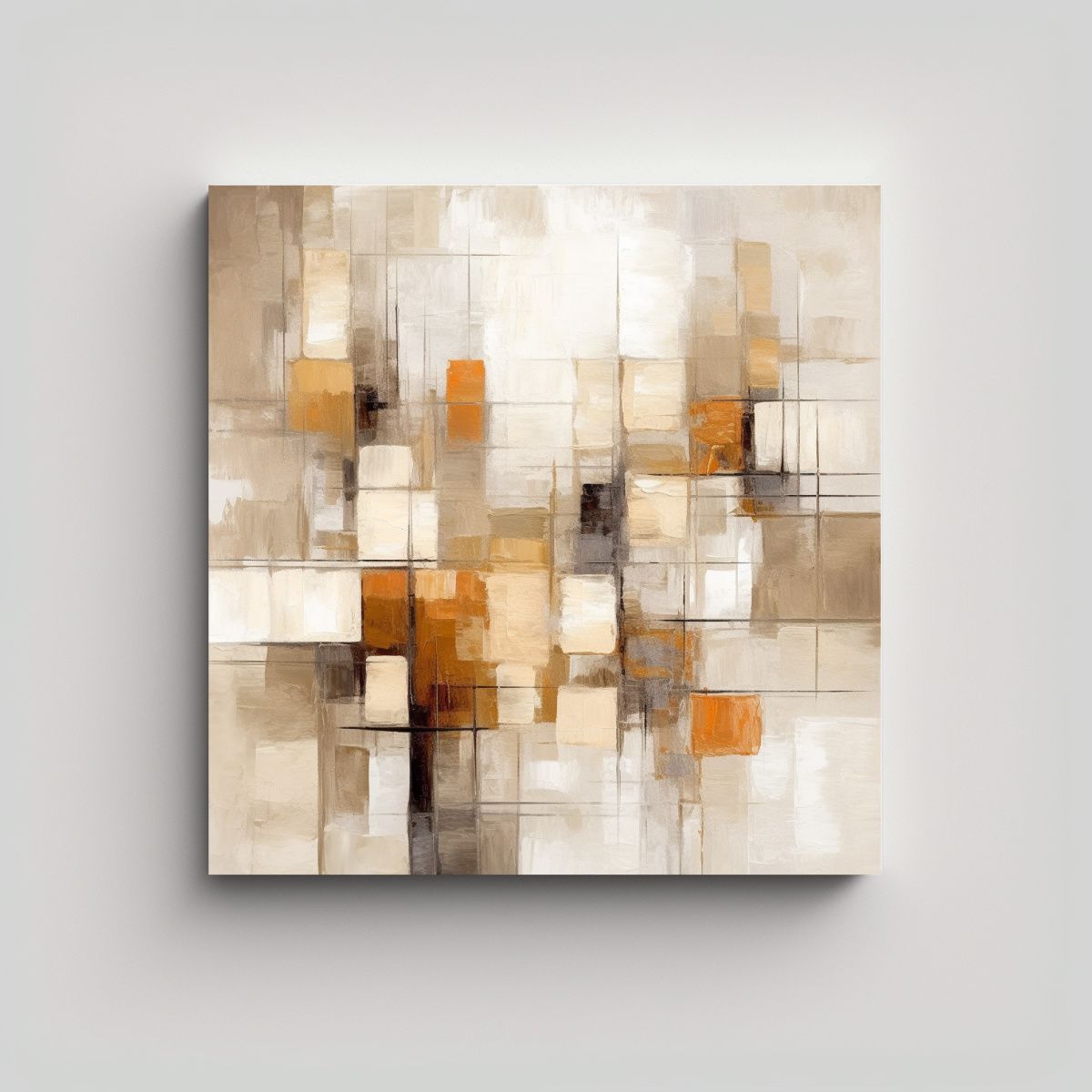 GENERICO - Pinturas Abstractas Modernas En Bastidor Con 80x80 Cm