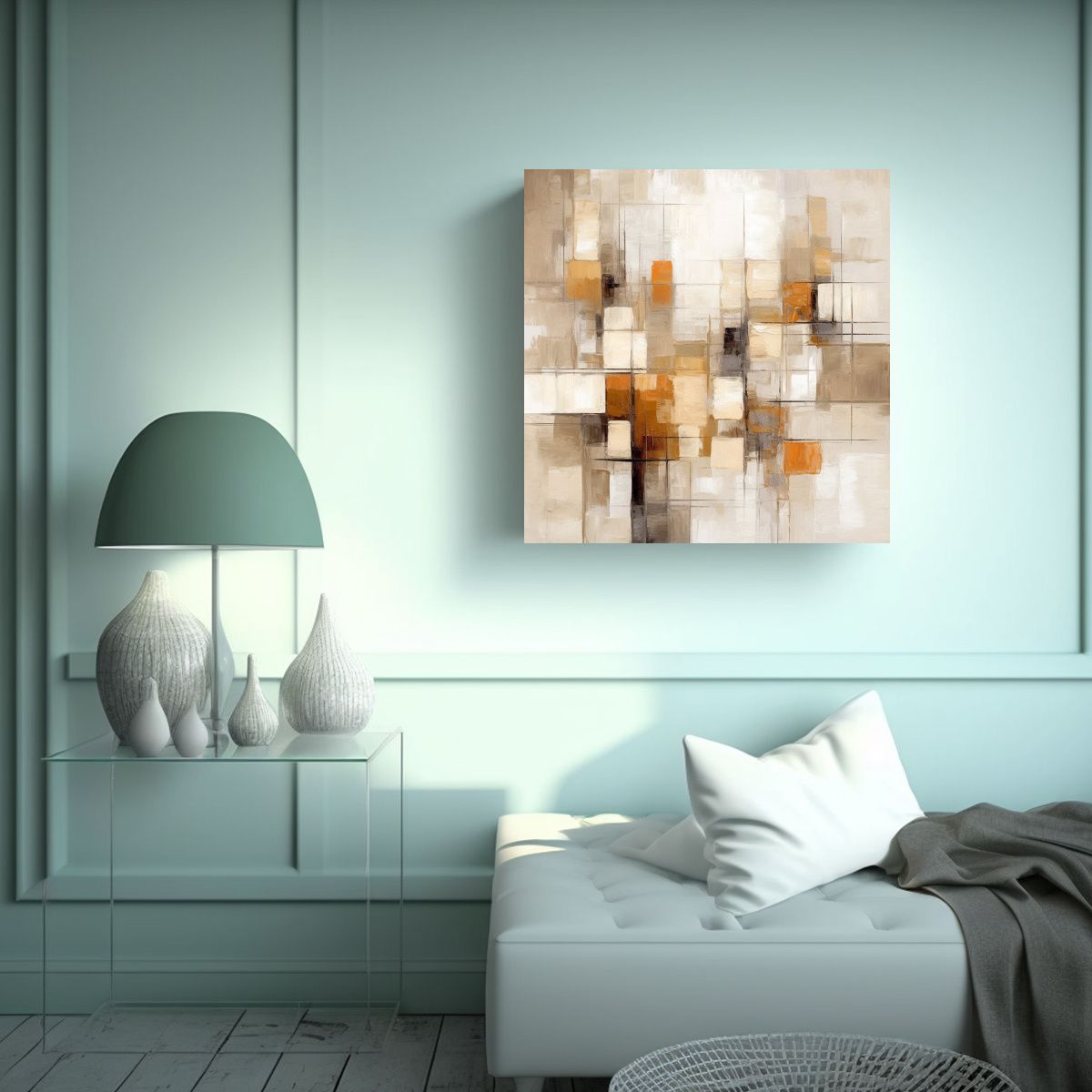 GENERICO - Pinturas Abstractas Modernas En Bastidor Con 70x70 Cm