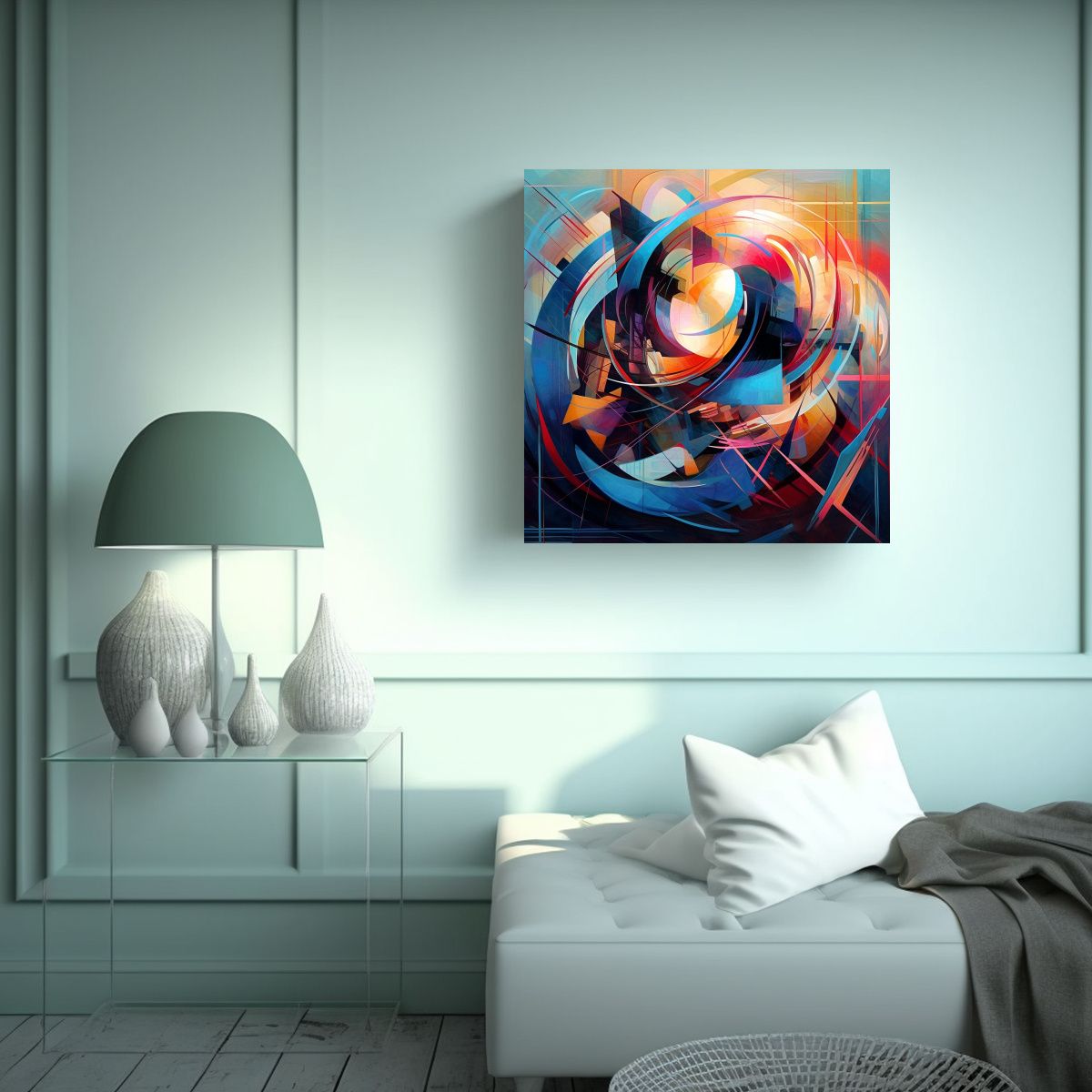 GENERICO - Cuadro Decorativo De Arte Abstracto De Alta 50x50 Cm