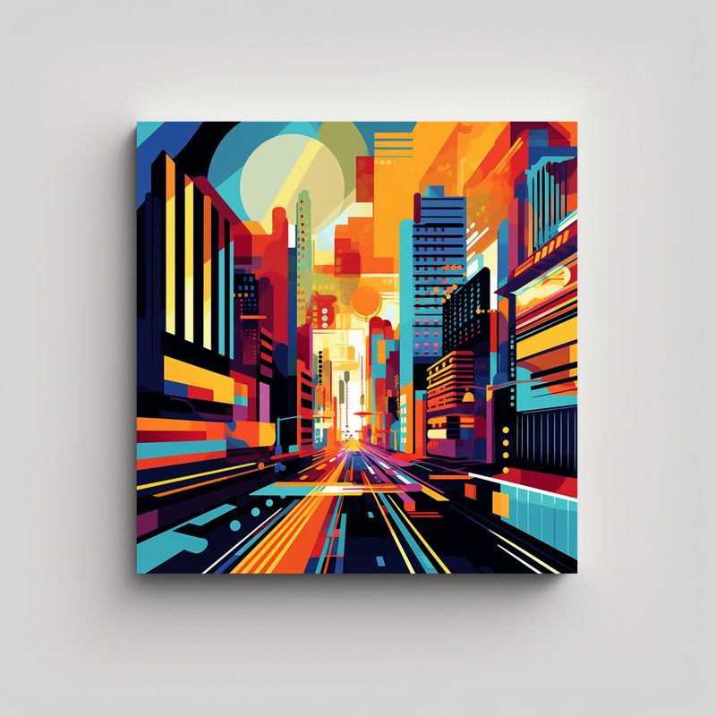 GENERICO - Pinturas Abstractas Que Transforman Paisajes 70x70 Cm