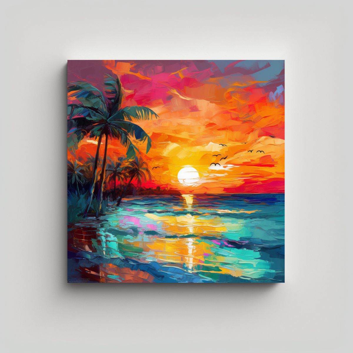 GENERICO - Tela En Bastidor Impreso Arte Urbano Abstracto 90x90 Cm